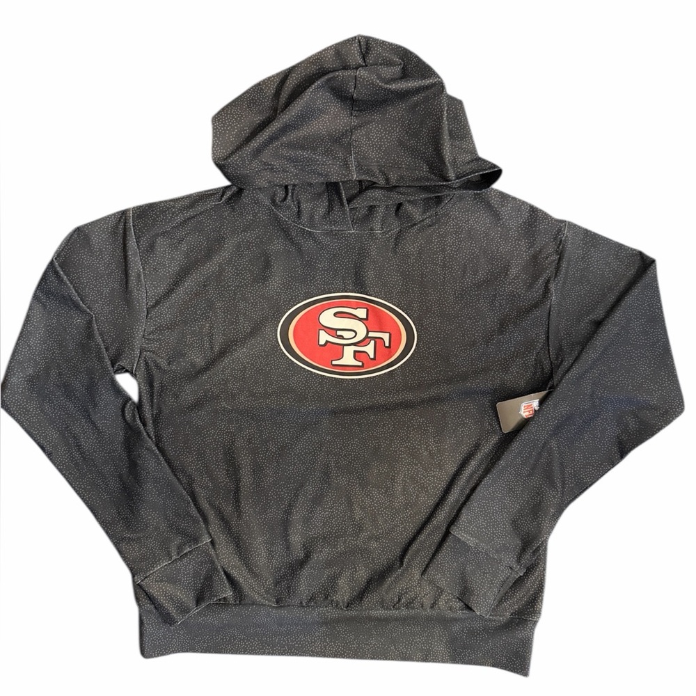 NWT Certo San Francisco 49ers Lightweight Hoodie Women’s Medium Gray Dot Detail